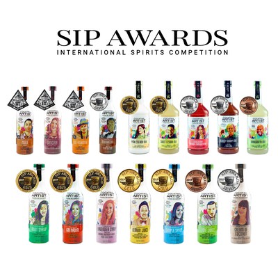 Cocktail Artist® won the most medals of any other mixer or bar ingredient brand in the 2019 SIP Awards.