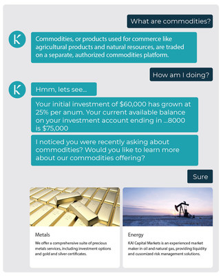 KAI Investment Management (KIM) allows wealth managers to better engage millennials and other digital natives by presenting users with information about their portfolio, educating them, and providing insights, which enables them to make better investment decisions and be more prepared when speaking to an investment advisor.