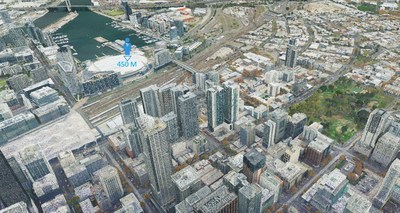 350 million point photogrammetry model of Melbourne rendered in mixed reality (CNW Group/Arvizio Inc.)