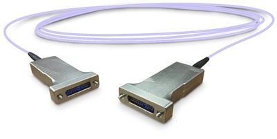 AirBorn's Space-rated Active Optical Cable gives engineers and space application designers all the benefits of fiber optic cabling with the ease of use of a traditional copper cable assembly. AirBorn's Space-rated Active Optical Cable gives engineers and space application designers all the benefits of fiber optic cabling with the ease of use of a traditional copper cable assembly.
