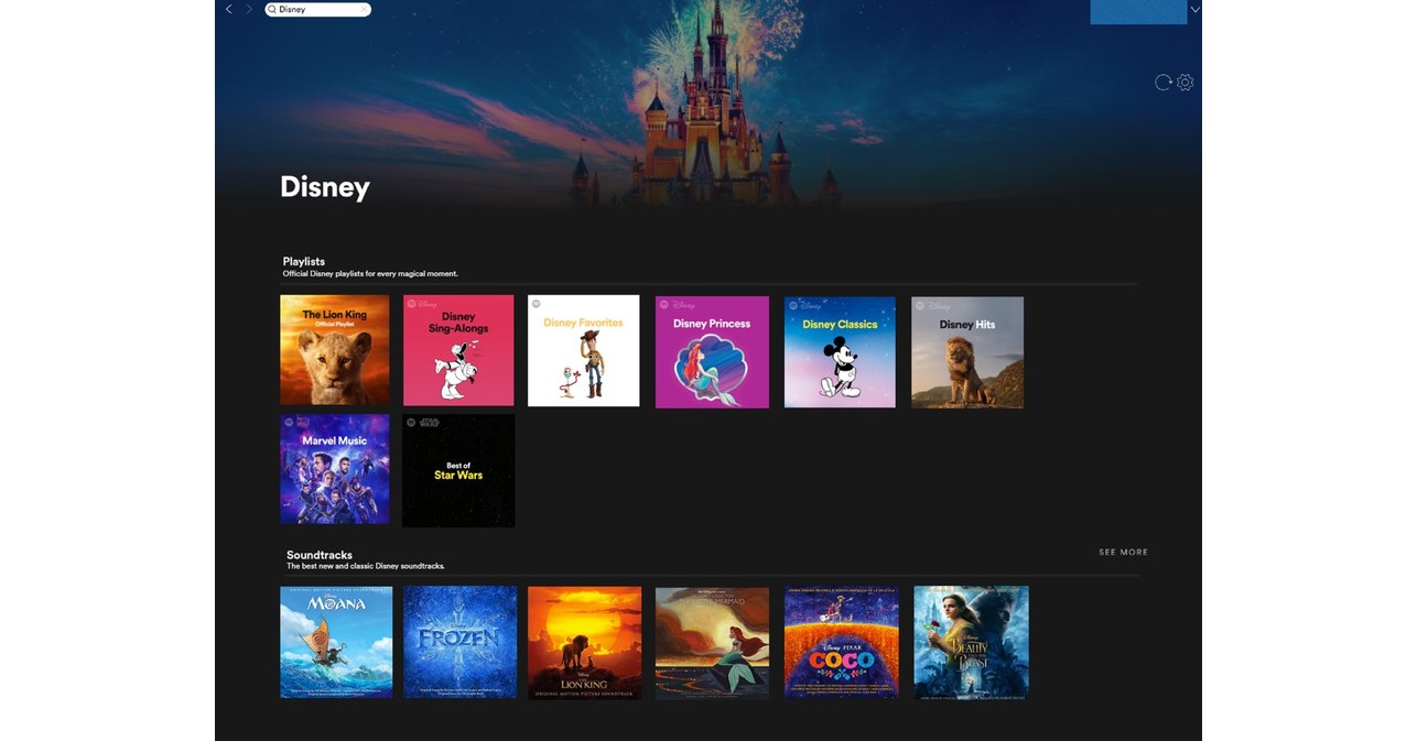 Spotify Launches New Disney Music Hub