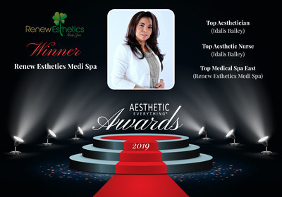 Idalis Bailey, CEO of Renew Esthetics Medical Spa to Receive Prestigious Awards at the 2019 Aesthetic Everything® Aesthetic and Cosmetic Medicine Awards
