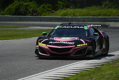 Trent Hindman and the Meyer Shank Racing team captured their third pole of the season this morning in qualifying at Lime Rock Park for this afternoon's Northeast Grand Prix IMSA WeatherTech SportsCar Championship race.  Hindman and co-driver Mario Farnbacher lead the IMSA GTD championship in their Acura NSX GT3 Evo.