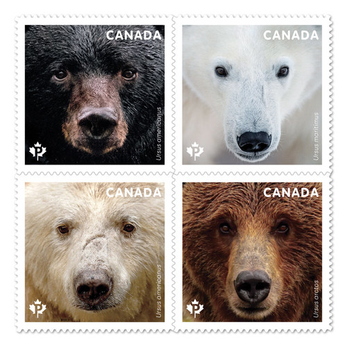 Timbres sur les ours (Groupe CNW/Postes Canada)