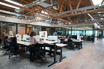 CommonGrounds Burbank Workplace second-floor desks, private offices, and team rooms