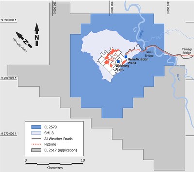 Figure 4: Ramu License Area and Surrounding Infrastructure (CNW Group/Cobalt 27 Capital Corp)