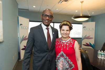 Terrill Jordan, president and chief executive officer of RCCA, and Iuliana Shapira, MD.