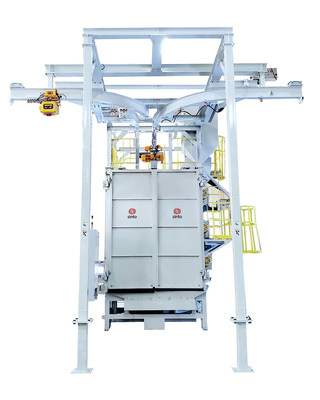 Sinto America Delivers a Y Track Spinner Hanger Blasting Machine ...