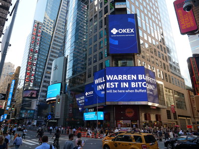 OKEx on Thomson Reuters at NY Times Square OKEx on Thomson Reuters at NY Times Square