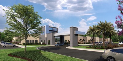 Rendering of the future Encompass Health inpatient rehabilitation hospital in Tampa Bay