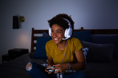 Turtle Beach's all-new Recon Spark gaming headset. Dominating gaming audio on all platforms in a bold new white and lavender look. Available Sunday, July 28, 2019 exclusively at Target stores and at www.turtlebeach.com for a MSRP of $49.95.