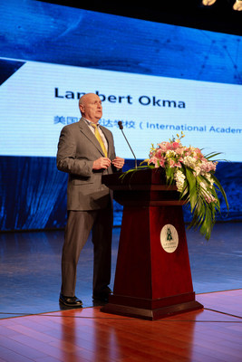 Renowned principal Lambert Okma delivered a keynote speech on global education at a Harvard event.