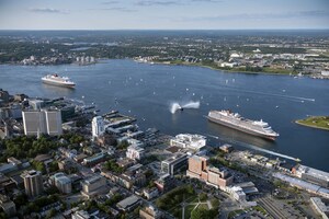 Cunard Ships Queen Mary 2 and Queen Elizabeth Meet in Halifax for the First Time and Offer Spectacular Sailaway in Celebration of Fifth Annual Samuel Cunard Prize