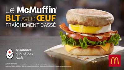 Le McMuffin BLT avec œuf fraîchement cassé (Groupe CNW/Producteurs d'oeufs du Canada)