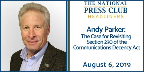 Andy Parker, father of slain journalist Alison Parker, to advocate for review of Section 230 of the Communications Decency Act at National Press Club, August 6