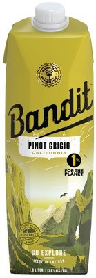 Bandit Wines Pinot Grigio with 1% for the Planet logo