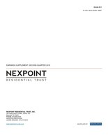 NexPoint Residential Trust, Inc. Reports Second Quarter 2019 Results