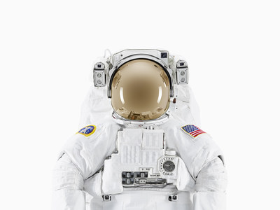 NASA'S CURRENT SPACE SUIT SHOT BY BENEDICT REDGROVE FOR ART PROJECT NASA // PAST AND PRESENT DREAMS OF THE FUTURE (PRNewsfoto/Benedict Redgrove)