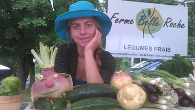 Caroline Blanger, Ferme Belle Roche (Groupe CNW/La Financire agricole du Qubec)