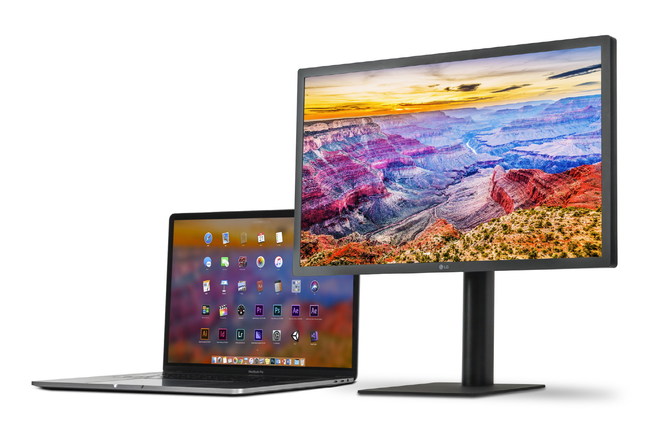 LG's new 27-inch UltraFine 5K Display which, along with the company’s 24-inch UltraFine 4K Display, gives consumers two high-quality monitors that are designed specifically for the latest Apple products.