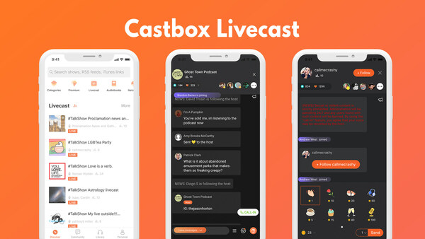 Castbox's new live audio streaming feature, Livecast