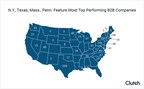 New York, Texas, Massachusetts, Pennsylvania Each Feature More Than 100 of the Top B2B Companies in the U.S.