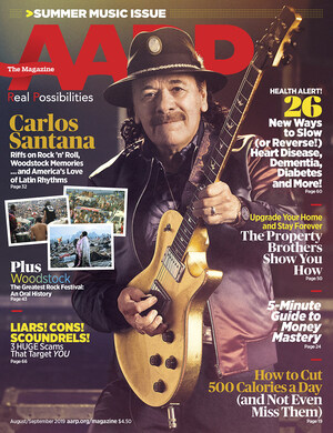 Pioneer of Latin Rock Carlos Santana Reflects on his 50-Year Music Career in the August/September Issue of AARP The Magazine