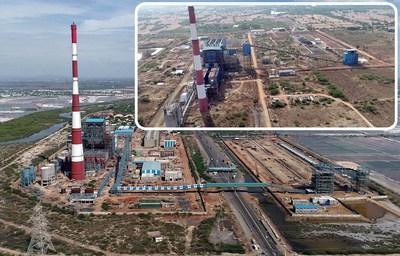 Tuticorin and Nagai Thermal Power Plant Aerial View
