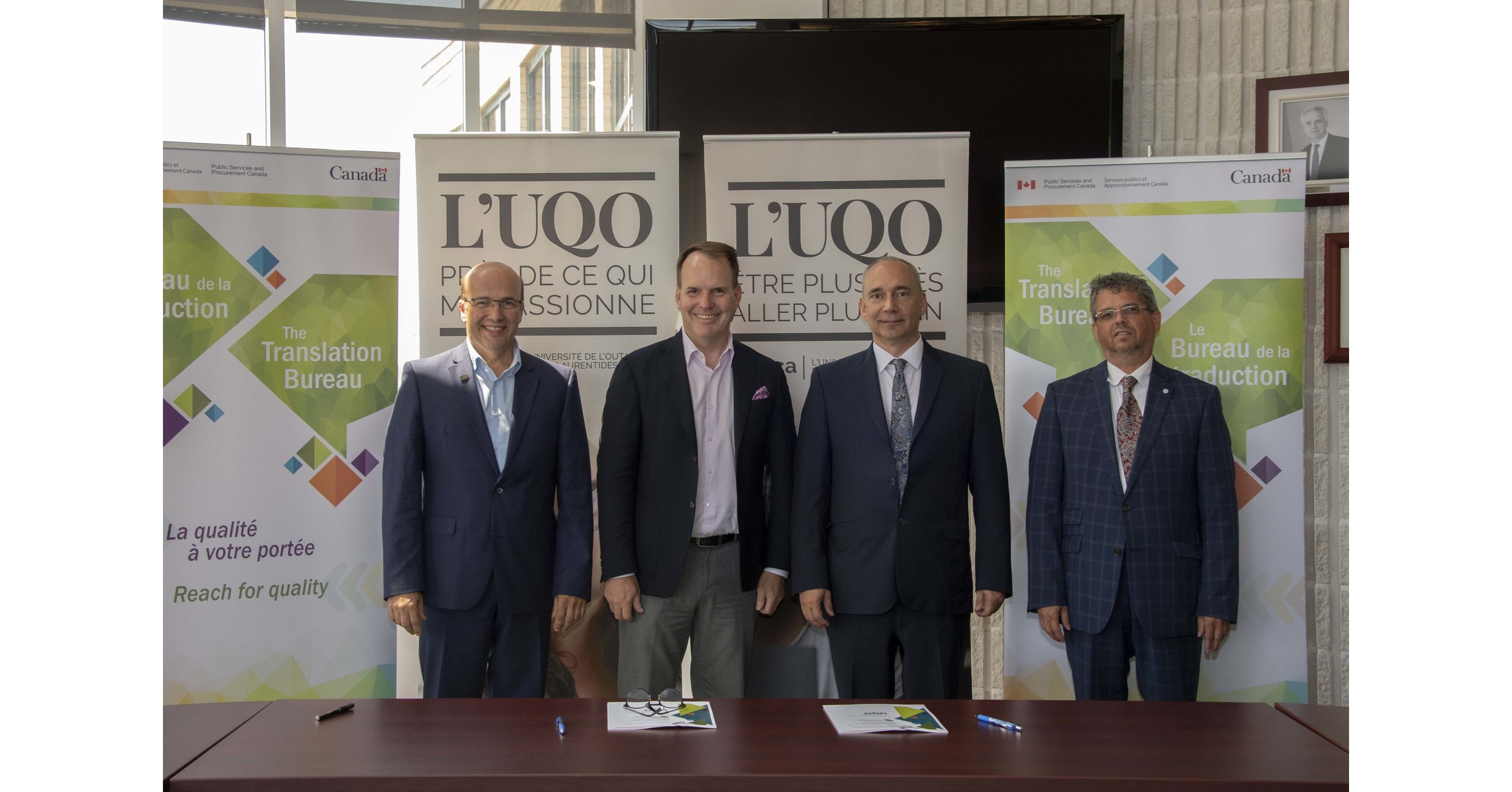 Translation Bureau finalizes partnership with University of Quebec in
