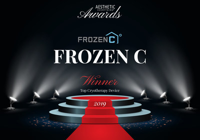 FROZEN C wins “Top Cryotherapy Device” in the 2019 Aesthetic Everything® Aesthetic and Cosmetic Medicine Awards.