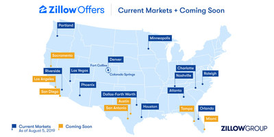 Zillow Offers map