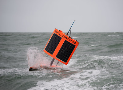 Saildrone SD-1020 finishing the first Unmanned Circumnavigation of Antarctica near Bluff, New Zealand. This new type of wind and solar-powered autonomous ocean vehicle designed by Saildrone, Inc. of California is designed to collect valuable scientific data from the harshest oceans around the world and help improve the understanding of our planet.