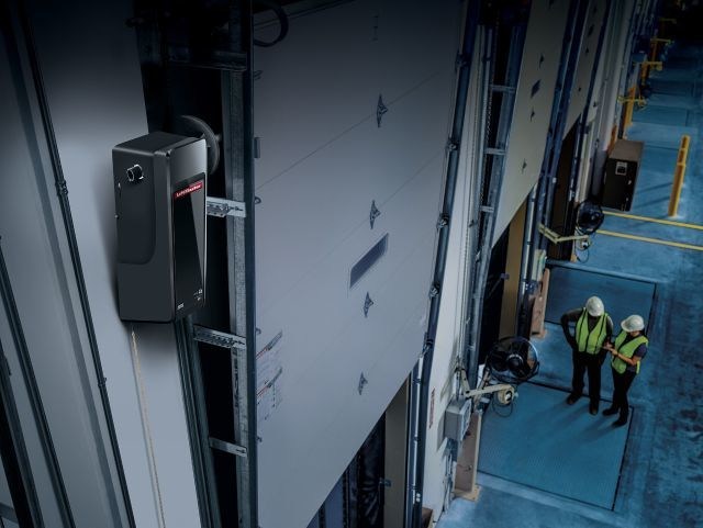 More advanced than a traditional jackshaft operator, the LiftMaster Light-Duty Dock Door Operator opens 50% faster and features myQ® Business™ Facility for cloud-based access management control and monitoring capabilities.