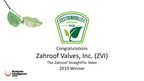 Zahroof Valves Wins Sustainability Product of the Year for 2019 Sustainability Awards