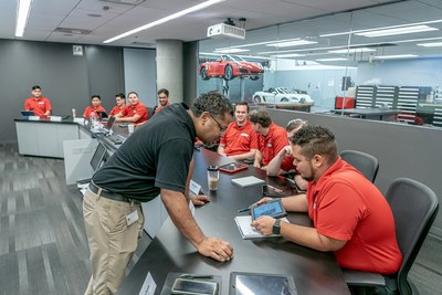 The 12 top applicants are accepted into the 23-week program consisting of 16 core and 38 web-based courses. Photo: Porsche Cars North America, Inc.