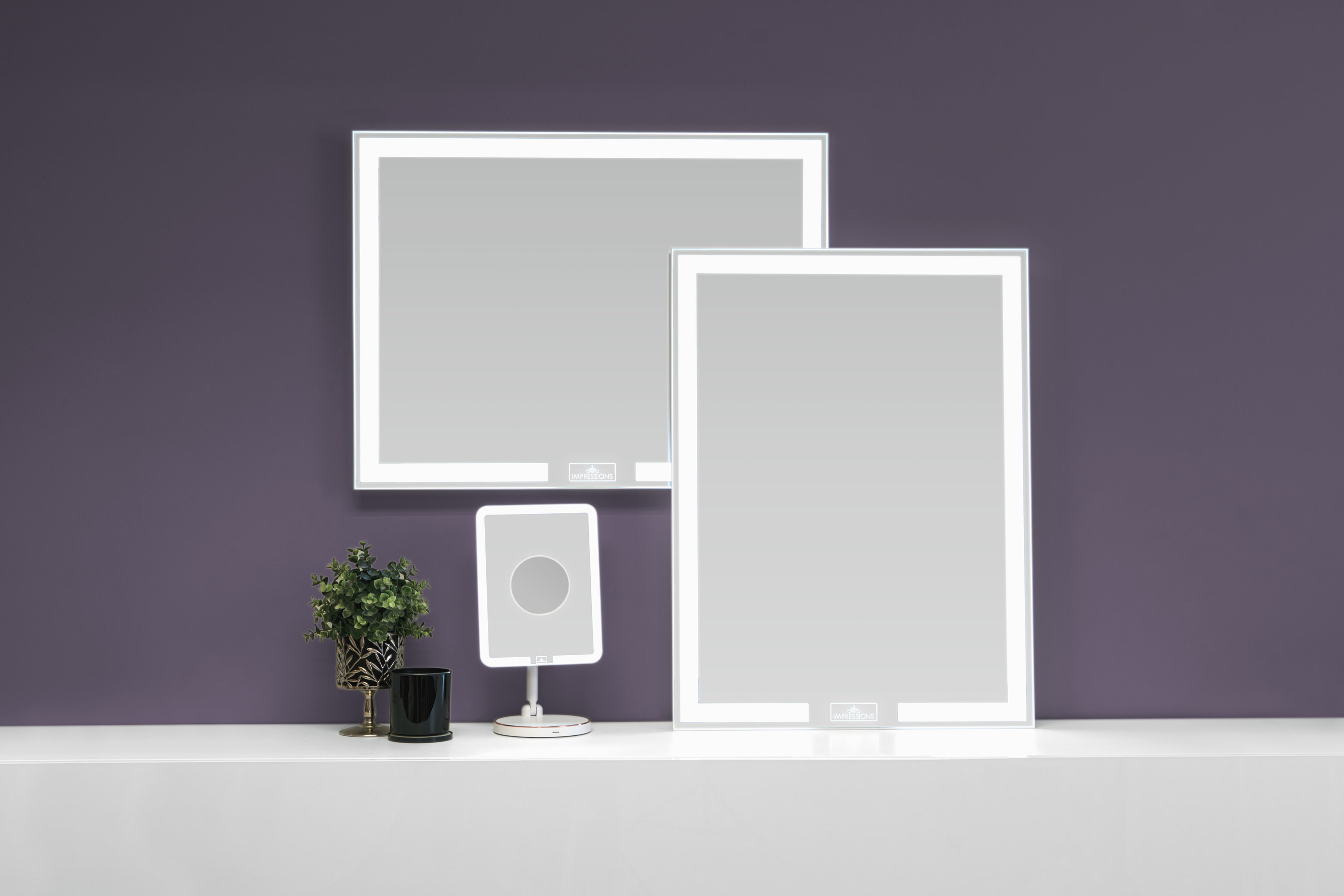 Impressions Vanity Launches New Integrated Led Strip Light Mirror Collection The Royale Series