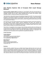 Inter Pipeline Explores Sale of European Bulk Liquid Storage Business