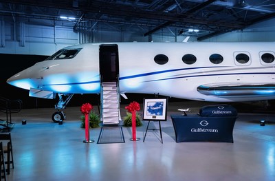 The first Gulfstream G600 business jet was delivered to a customer at the company's headquarters in Savannah, Georgia.