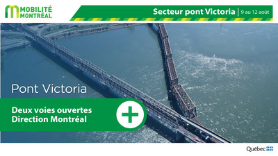 Mesures d’atténuation pont Victoria FDS du 9 août (Groupe CNW/Ministère des Transports)