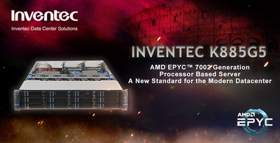 INVENTEC K885G5: a high-performance 2U server system based on dual-socket 7nm AMD EPYC&trade; 7002 Series Processors