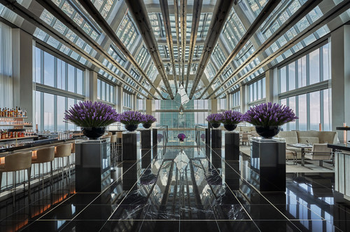 Step into the sky-lobby on level 60 of Four Seasons Hotel Philadelphia, the tallest situated hotel in North America.