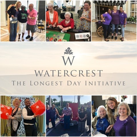 Watercrest Senior Living Group raises awareness of the Alzheimer’s Association’s Global Initiative: The Longest Day with unique fundraising events in each of their senior living communities. Watercrest Senior Living Group raises awareness of the Alzheimer’s Association’s Global Initiative: The Longest Day with unique fundraising events in each of their senior living communities.
