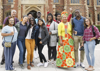 The third cohort of Frederick Douglass Global Fellows with faculty