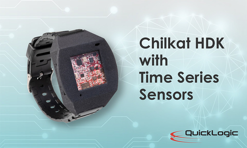 QuickLogic's Chilkat EOS™ S3AI Hardware Development Kit (HDK) enables fast development of AI and Machine Learning (ML) applications at the endpoint. It includes continuous (time-series) sensors such as accelerometer, gyroscope, magnetometer, ambient light, barometer, temperature, and gas as well as a digital microphone (PDM). QuickLogic's Chilkat EOS™ S3AI Hardware Development Kit (HDK) enables fast development of AI and Machine Learning (ML) applications at the endpoint. It includes continuous (time-series) sensors such as accelerometer, gyroscope, magnetometer, ambient light, barometer, temperature, and gas as well as a digital microphone (PDM).