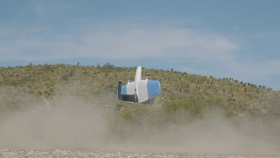 SkyOne taking off vertically in a remote location, negating the need for runways or launchers. (CNW Group/SkyX)