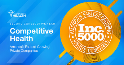 Competitive Health, Inc. ranks in Inc. 5000 for second consecutive year.