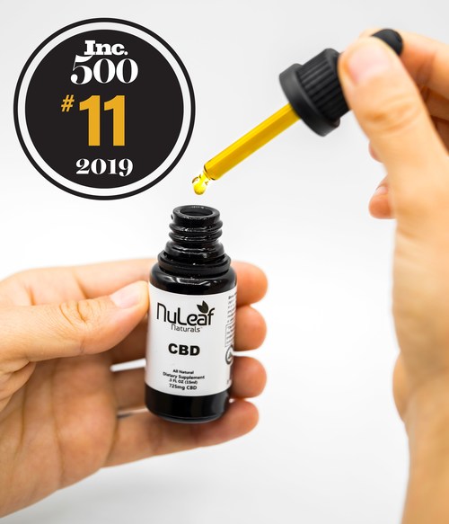 Denver based NuLeaf Naturals honored as #11 on the 2019 Inc. 5,000 fastest growing companies in the USA.  NuLeaf Naturals is a leading manufacturer of pure CBD Oil and was ranked #1 in Colorado, #3 in Consumer Products.