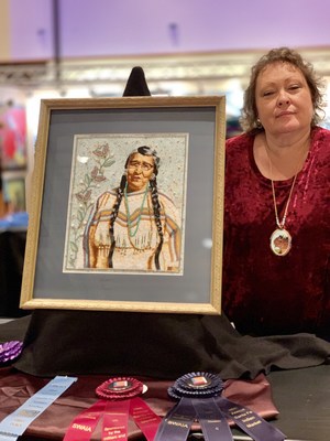 Jackie Bread (Blackfeet), 2019 Santa Fe Indian Market Best of Show Winner