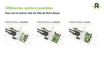 Different possible options (CNW Group/Réseau express métropolitain - REM)