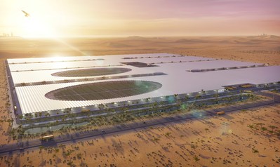 Green International Ventures LLC (GIVE)'s Middle East location will be the world's largest and most technologically advanced indoor farming project. (CNW Group/Mastronardi Produce Ltd.)